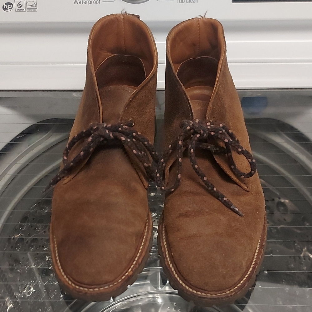 Armani Brown Roughout Suede Chukka Boots - Picture 2 of 13